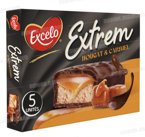 BARRE NOUGAT & CARAMEL EXTREM PACK DE 5 UNITES 36G EXCELO