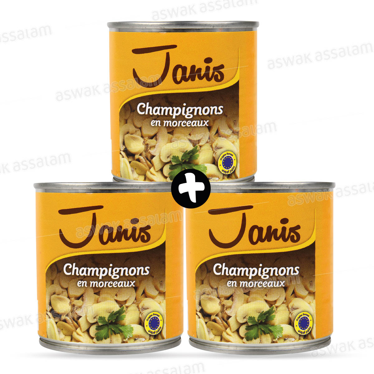 CHAMPIGNON EN MORCEAUX 3*185G JANIS