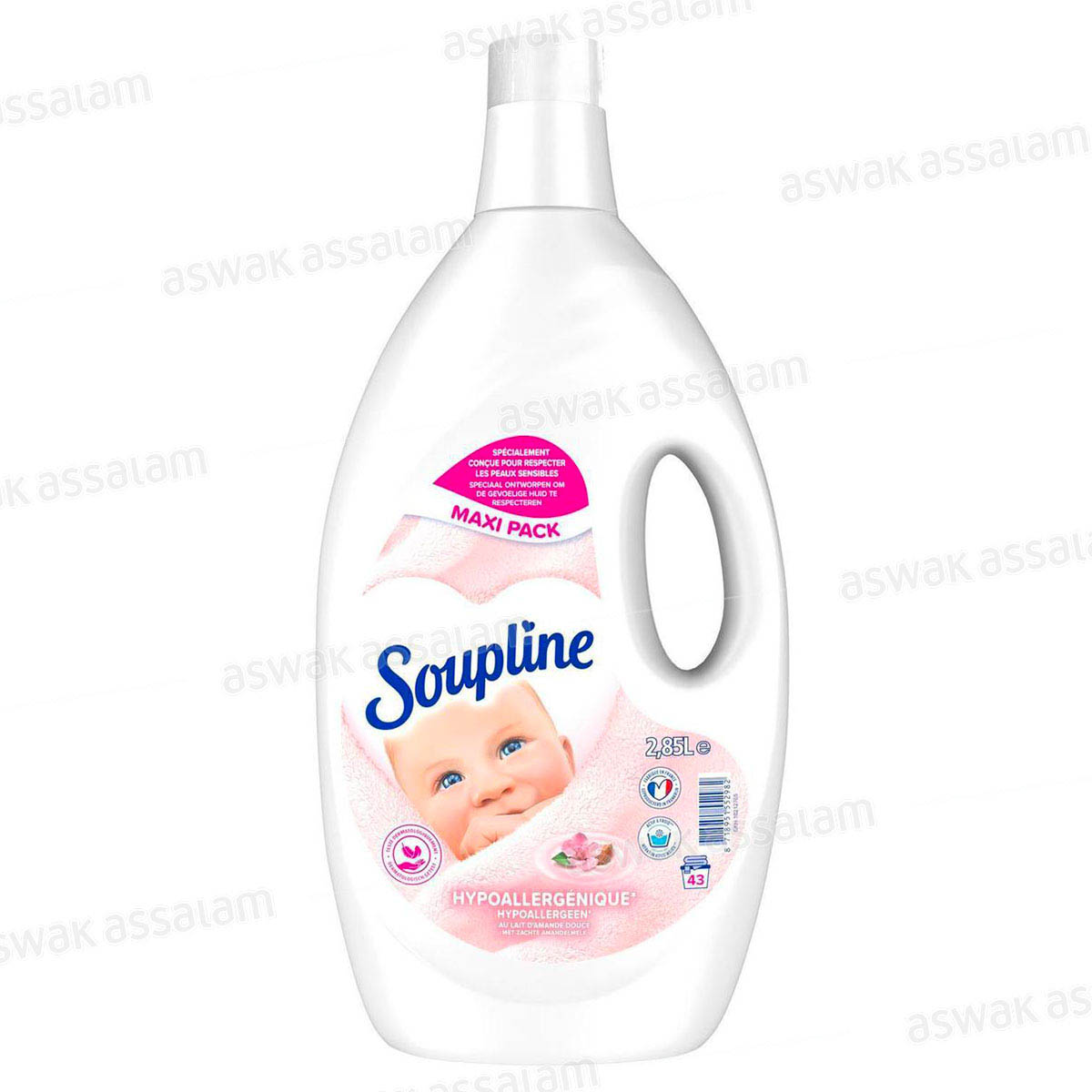 ASSOUPLISSANT HYPOALLERGENIQUE AU LAIT D'AMANDE DOUCE 2,85L SOUPLINE