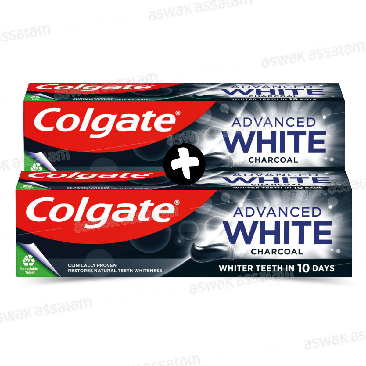 LOT DE 2 DENTIFRICES ADVANCED WHITE CHARBON COLGATE (-50% SUR LE 2EME)