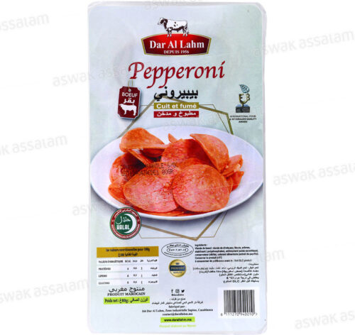 PEPPERONI DE BOEUF CUIT ET FUME 80G DAR AL LAHM 