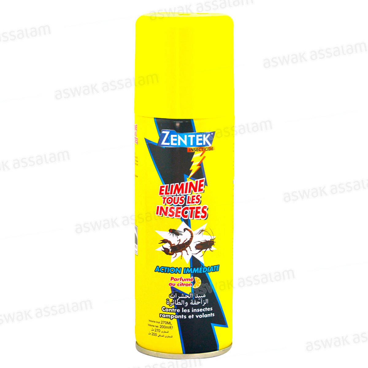 AEROSOL TOUT INSECTE PARFUME AU CITRON 200ML ZENTEK