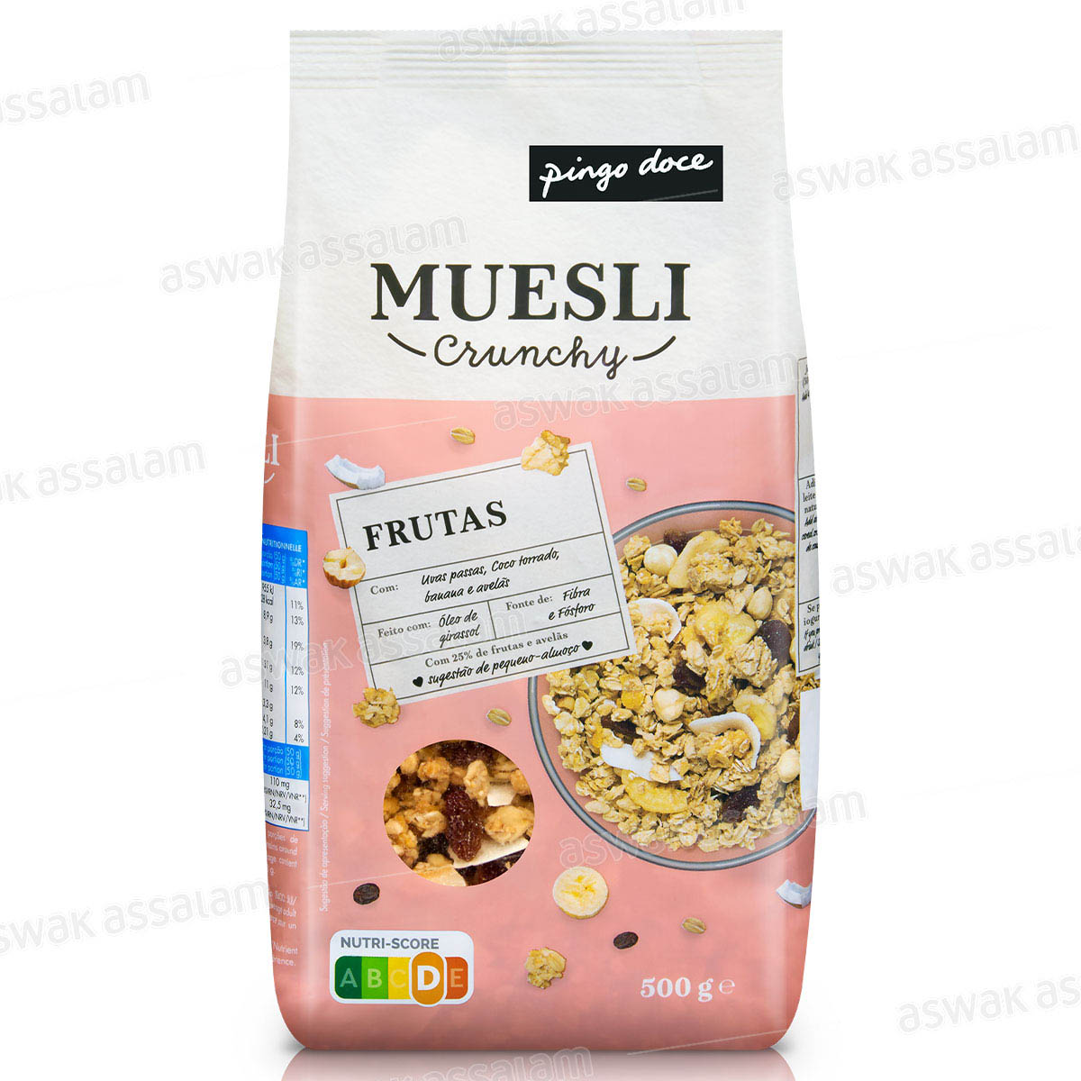 MUESLI AUX FRUITS SECS CRUNCHY 500G PINGO DOCE