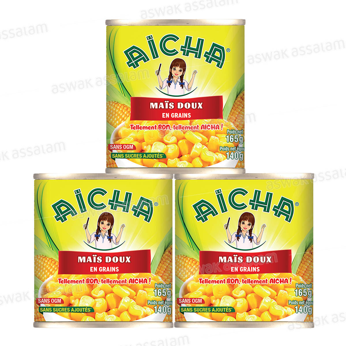 MAIS SANS SUCRE SANS OGM 3*165G AICHA