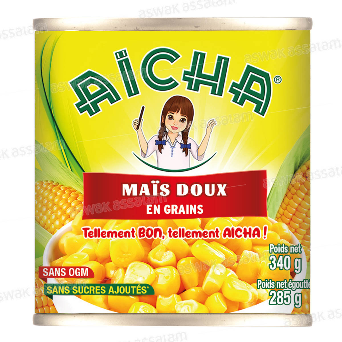 MAIS DOUX SANS SUCRES AJOUTES SANS OGM 340G AICHA