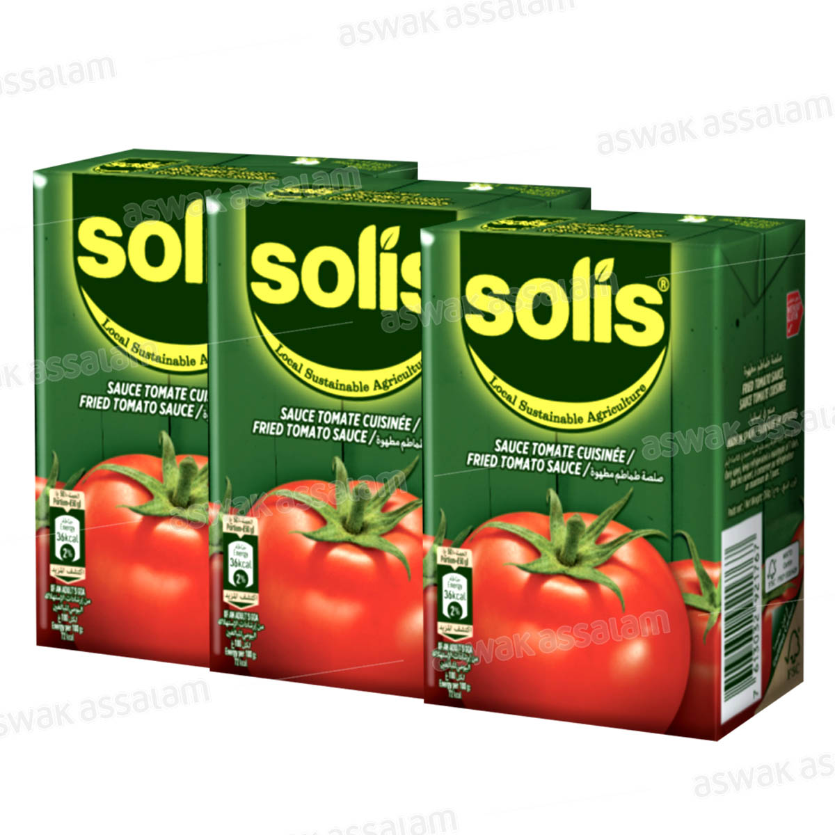 SAUCE TOMATE CUISINEE 3*200G SOLIS