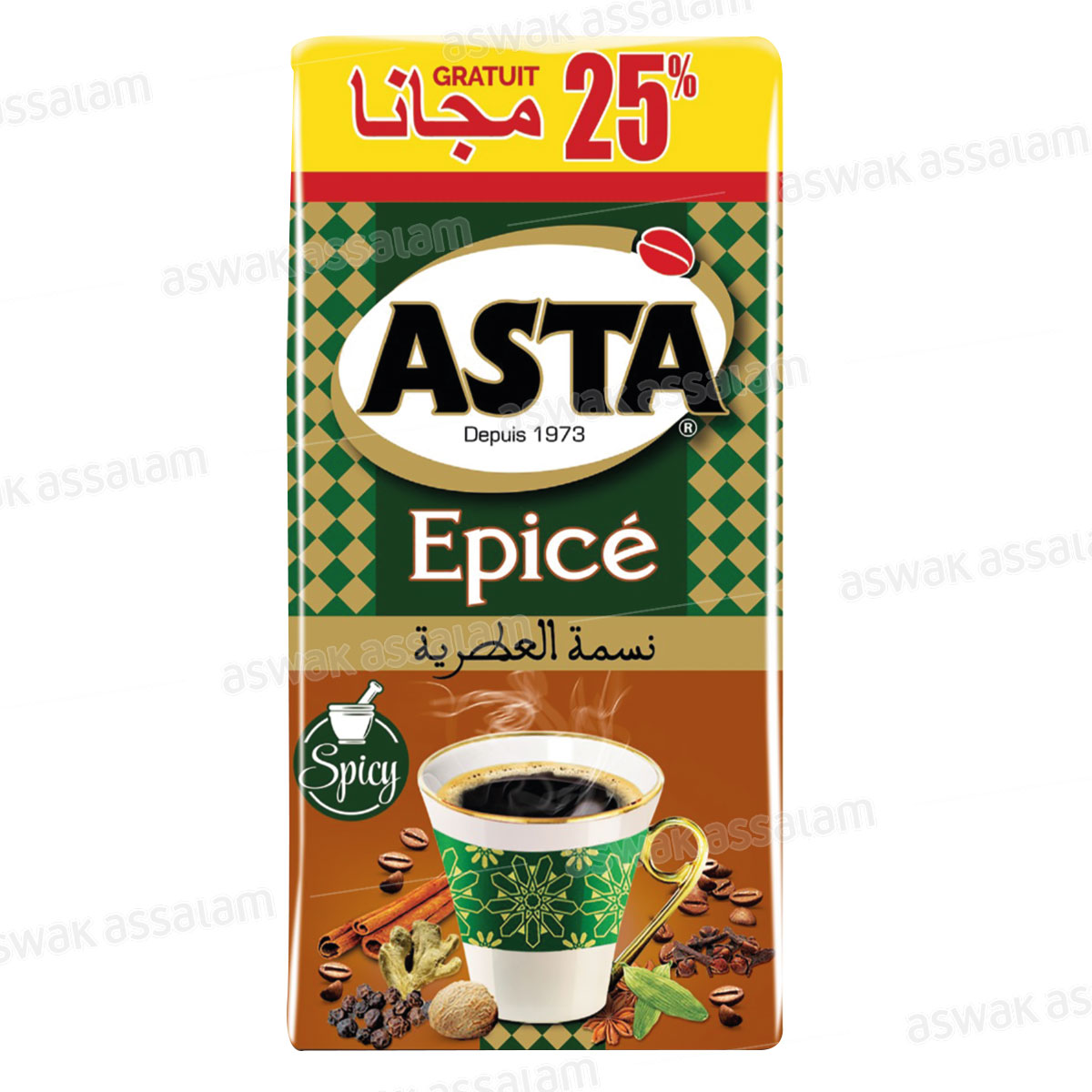 CAFE MOULU EPICE 200G ASTA (GRATUIT 25% INTEGRE)