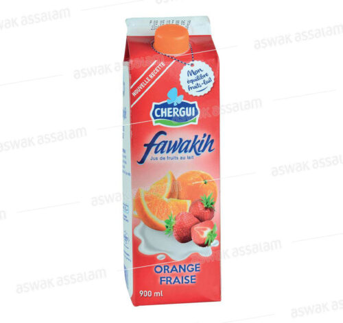 JUS FAWAKIH LAIT ORANGE/FRAISE 0% 900ML CHERGUI