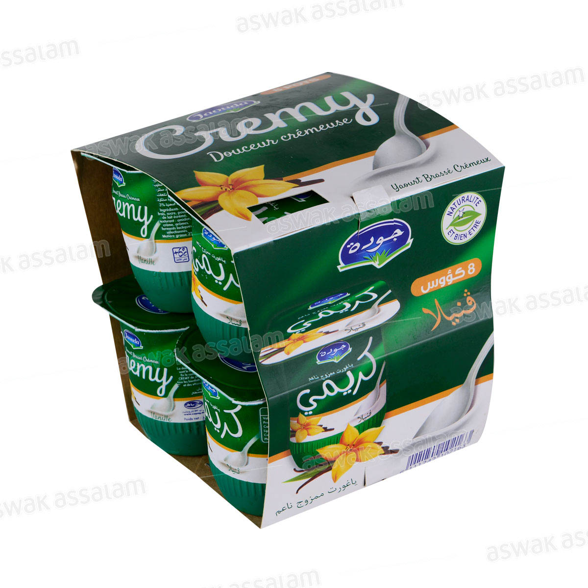 YAOURT CREMY VANILLE 8*110G PACK JAOUDA