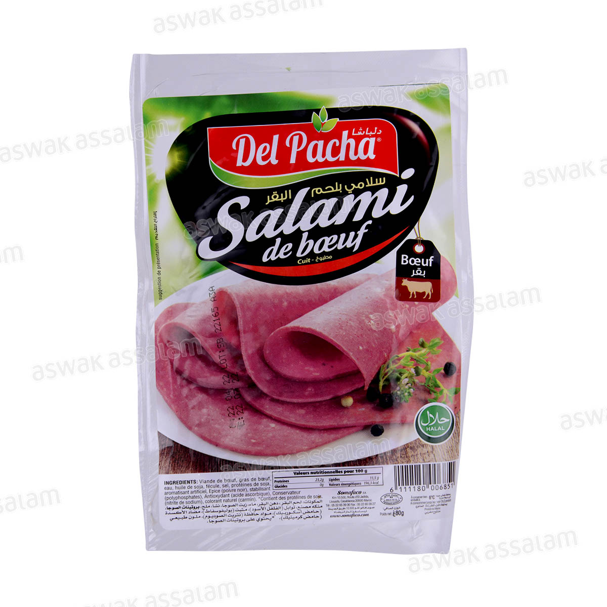SALAMI DE BOEUF 80G DEL PACHA