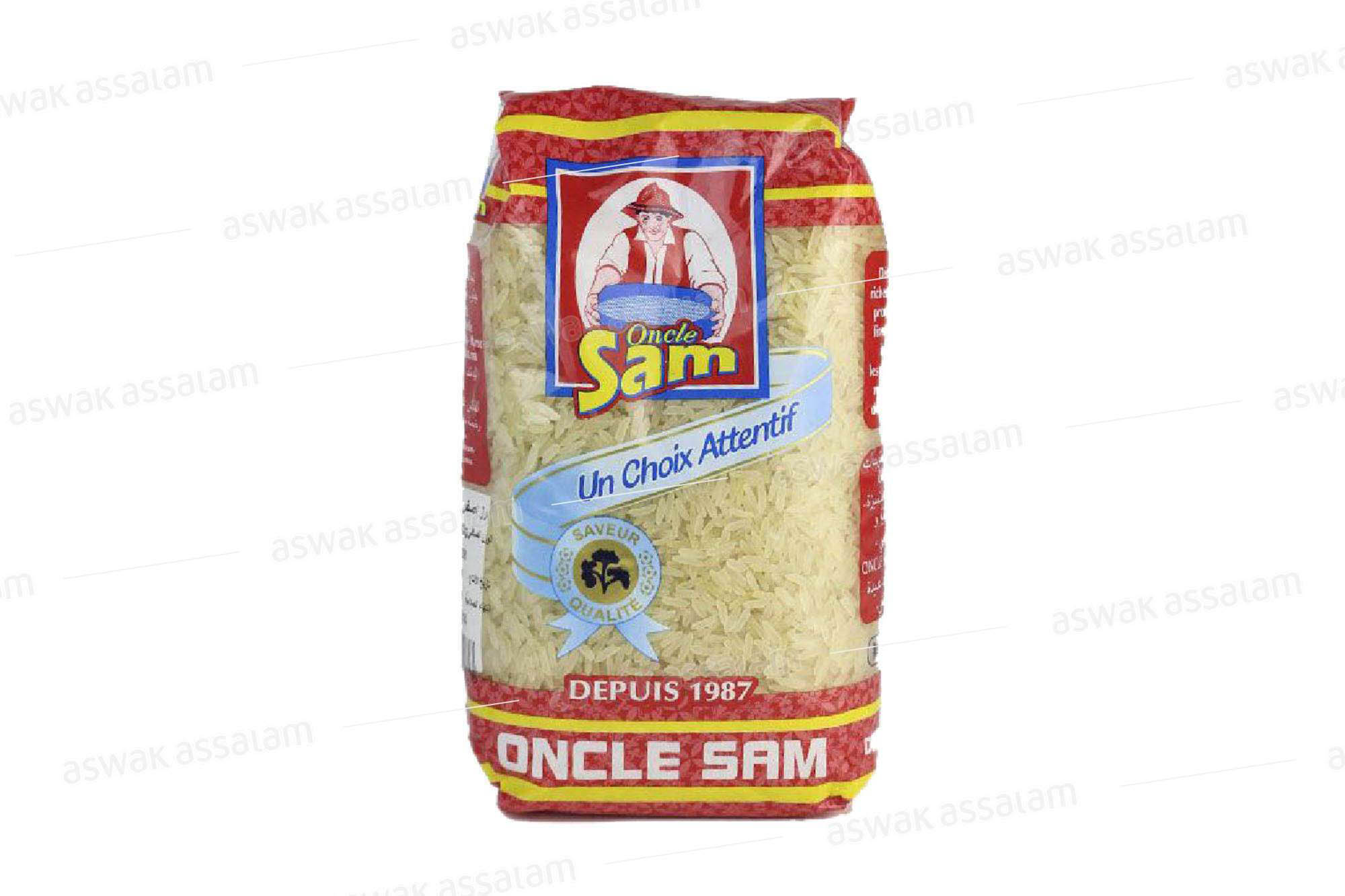 RIZ LONG JAUNE 900G ONCLE SAM