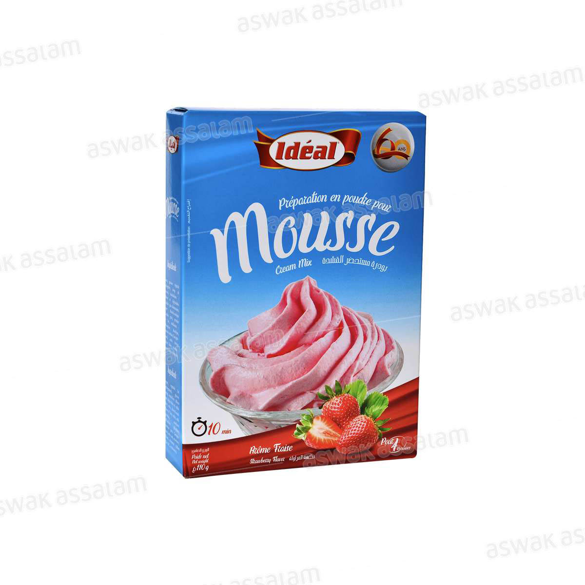 PREPARATION EN POUDRE POUR MOUSSE AROME FRAISE 100G IDEAL