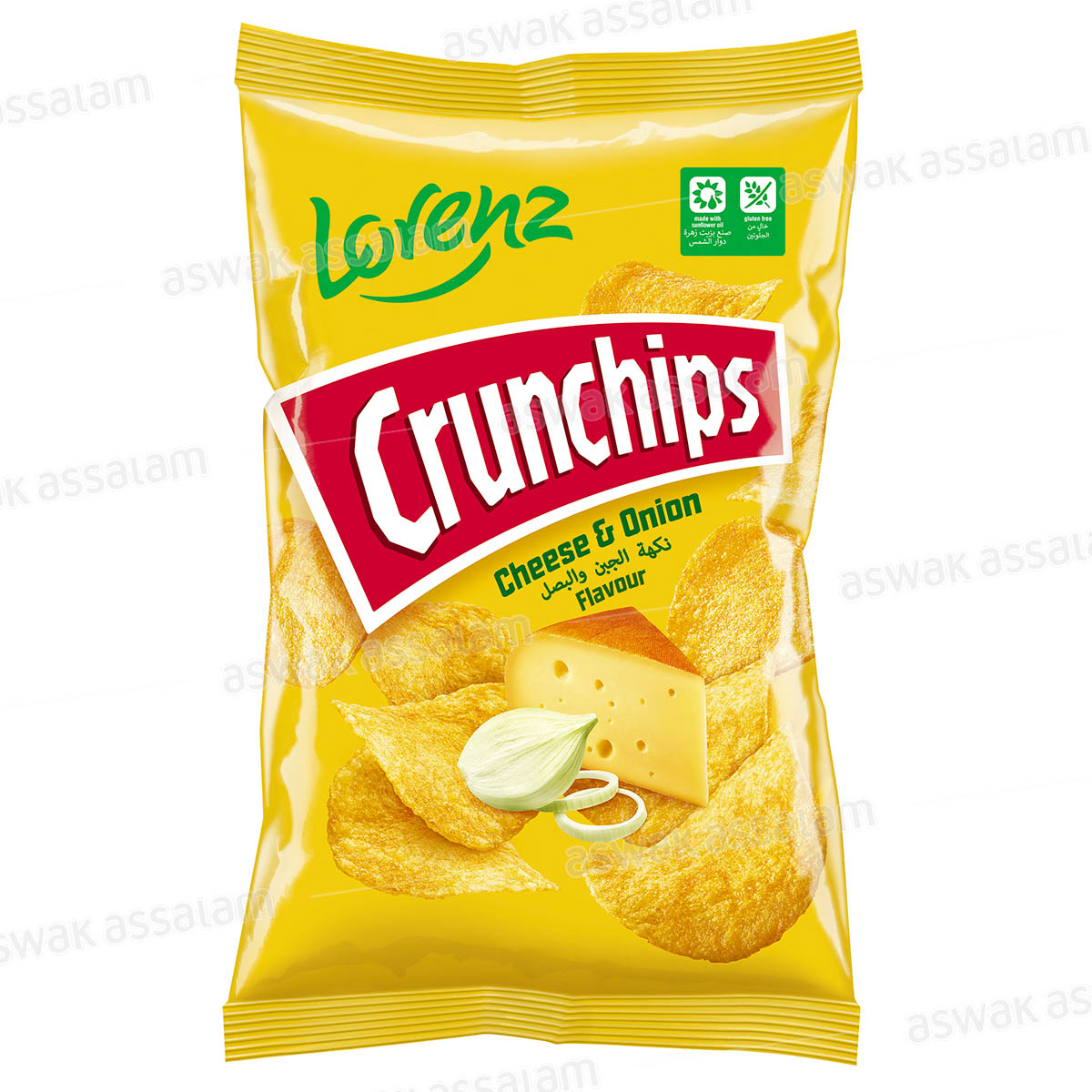 CRUNCHIPS CHEESE & OIGNON 100G LORENZ