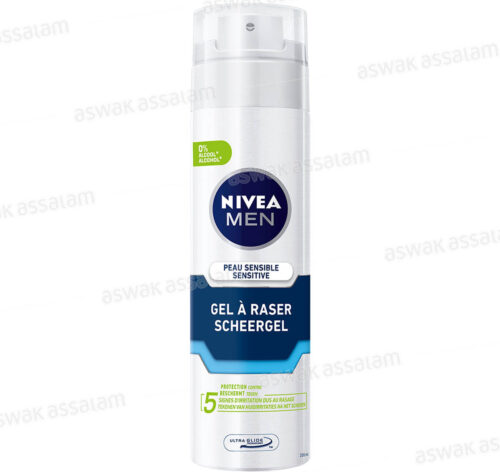 GEL A RASER POUR PEAUX SENSIBLES SANS ALCOOL 200ML NIVEA MEN