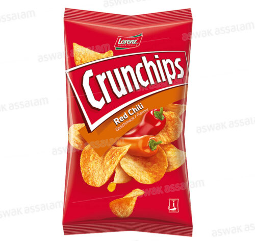 CHIPS RED CHILI 100 GR CRUNCHIPS LORENZ