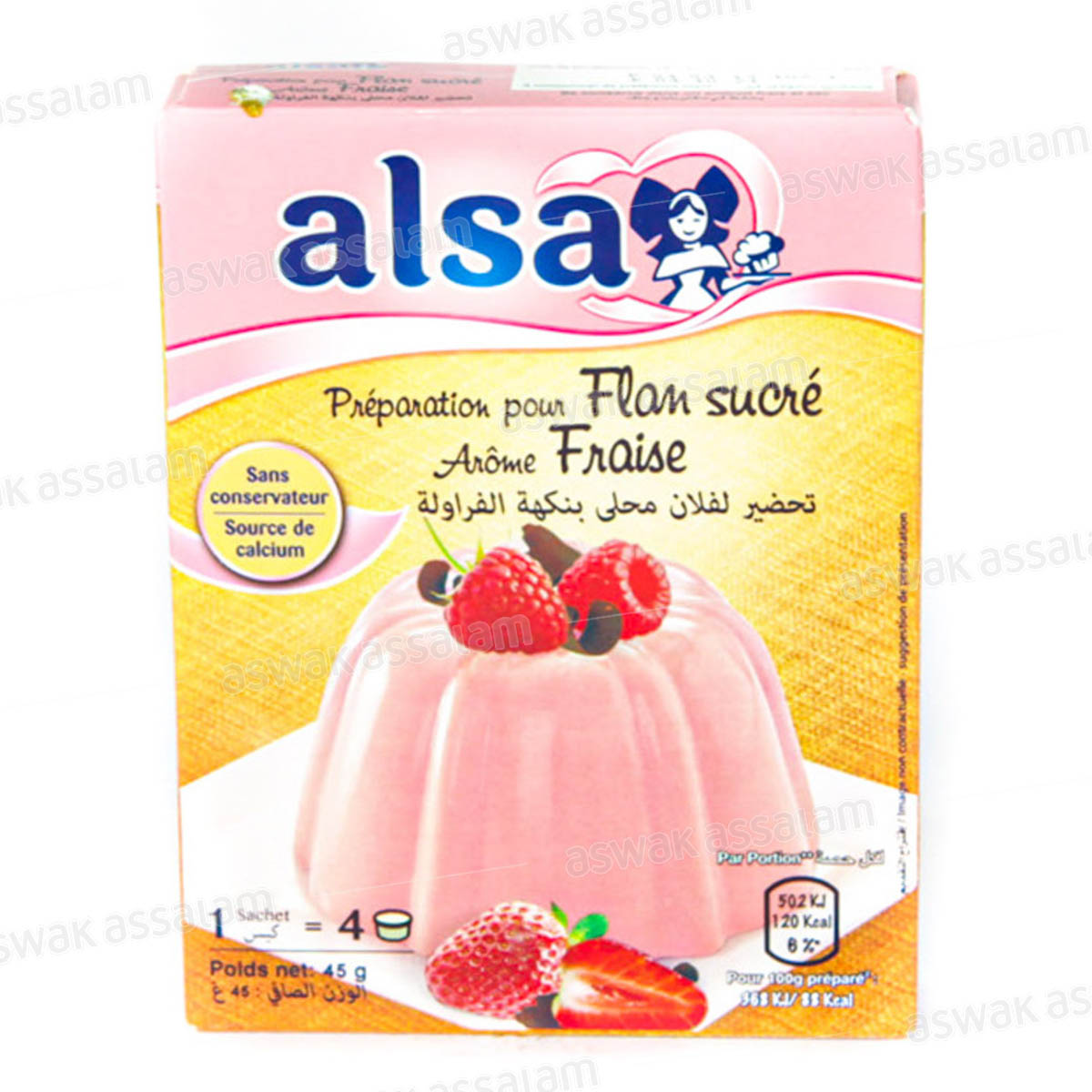 FLAN SUCRE FRAISE ALSA