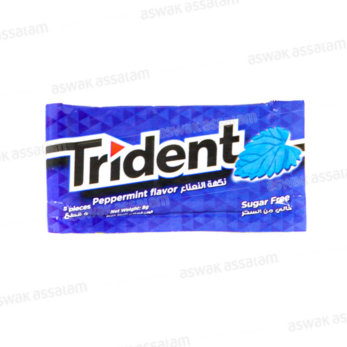 CHEWING-GUM PEPERMINT A L'UNITE TRIDENT