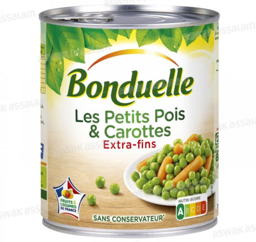 PETITS POIS ET CAROTTES EXTRA FINS 400G BONDUELLE