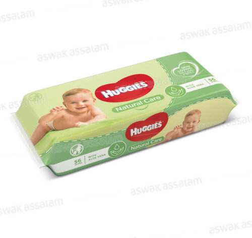 LINGETTES BEBE 56 UNITES NATURAL CARE HUGGIES
