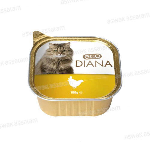 PATE POULET EN BARQUETTE POUR CHAT 100G ECO DIANA