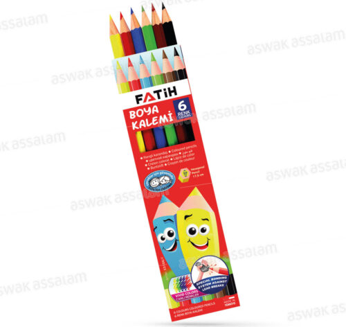 6 CRAYONS DE COULEUR FATIH