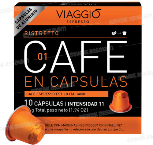 CAFÉ RISTRETTO INTENSITE 11 BOITE 10 CAPSULES VIAGGIO