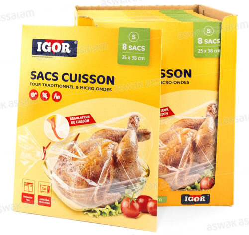 SAC DE CUISSON FOUR ET MICRO-ONDES SMALL 25*38CM 8 UNITES IGOR