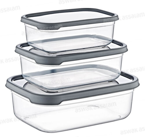 ENSEMBLE DE 3 BOITES RECTANGULAIRES 350ML, 600ML, 1,2L