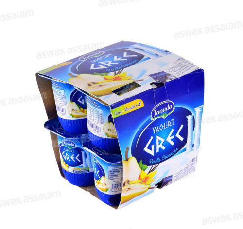 YAOURT GREC POIRE VANILLE  8*110G PACK JAOUDA