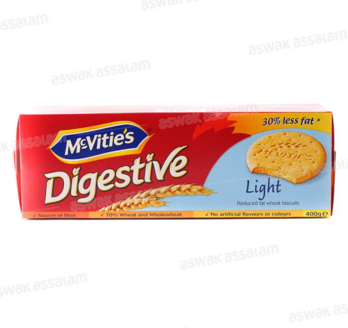 BISCUIT DIGESTIVE LIGHT 400G MCVITIE’S