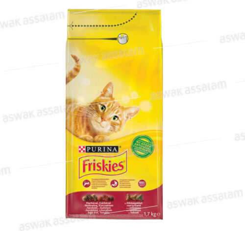 CROQUETTES BOEUF 1,7KG POUR CHAT ADULTE FRISKIES