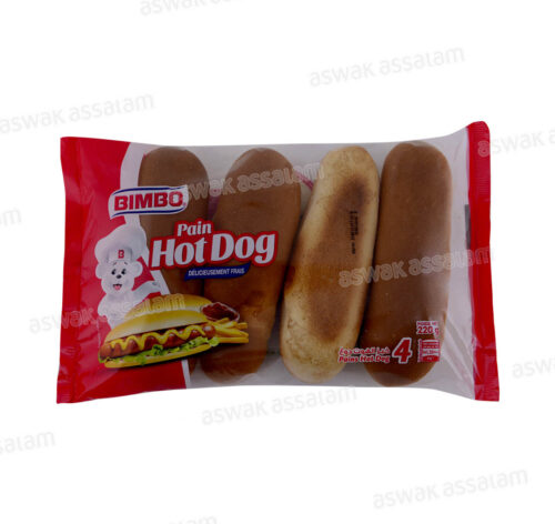 PAIN HOT DOG 4 UNITES 220G BIMBO