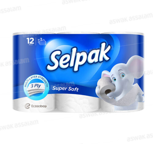 PAPIER HYGIENIQUE 3 PLIS 12 ROULEAUX SELPAK