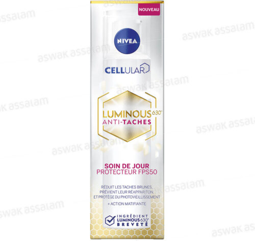 SOIN DE JOUR VISAGE PROTECTEUR ANTI-TACHES FPS 50 LUMINOUS CELLULAR 40ML NIVEA