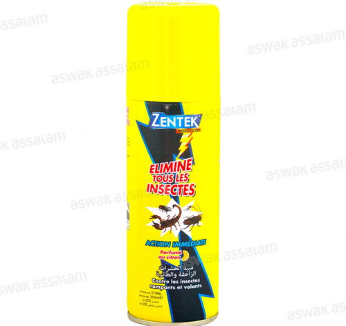 AEROSOL TOUT INSECTE PARFUME AU CITRON 200ML ZENTEK