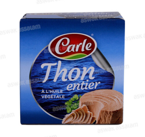 THON ENTIER A L’HUILE VEGETALE 85G CARLE
