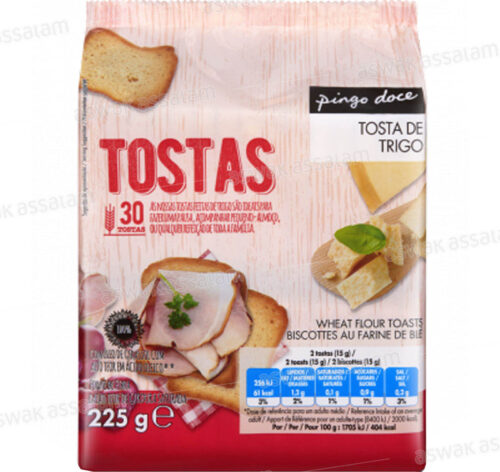 TOAST DE BLE 30 UNITES 225G PINGO DOCE