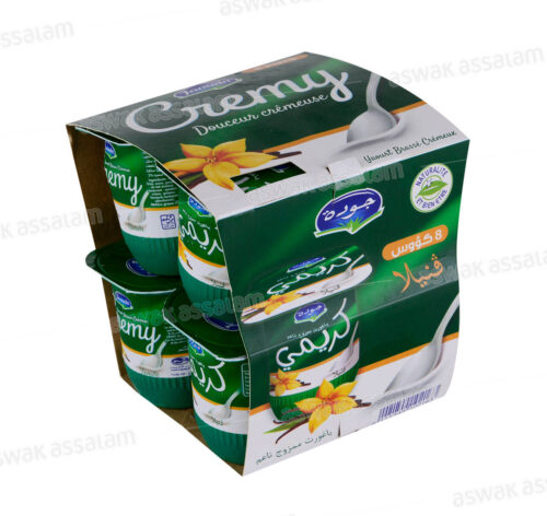 YAOURT CREMY VANILLE 8*110G PACK JAOUDA