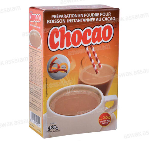 PREPARATION EN POUDRE POUR BOISSON AU CACAO 100G CHOCAO IDEAL