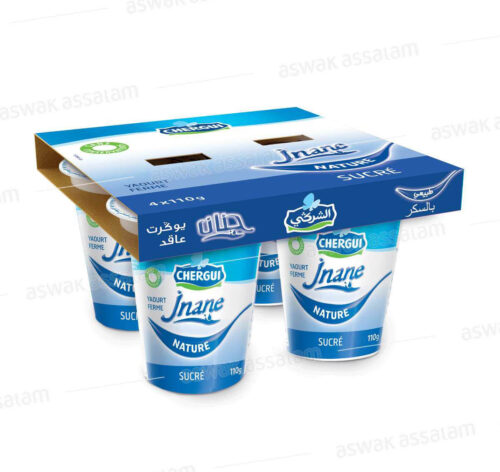 YAOURT JNANE FERME NATURE SUCRE 110G 4*110G PACK CHERGUI
