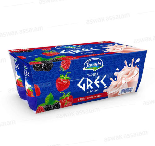 YAOURT A BOIRE GREC FRUITS ROUGES 8*165G JAOUDA