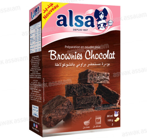 PREPARATION EN POUDRE POUR BROWNIES CHOCOLAT 330G ALSA