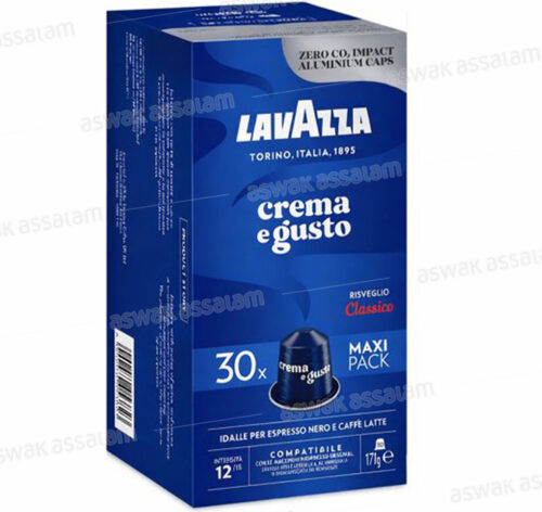 CAFE CREMA E GUSTO INTENSITE 12 BOITE 30 CAPSULES LAVAZZA