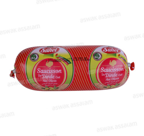 SAUCISSON DE DINDE AUX OLIVES 600G SAHEL