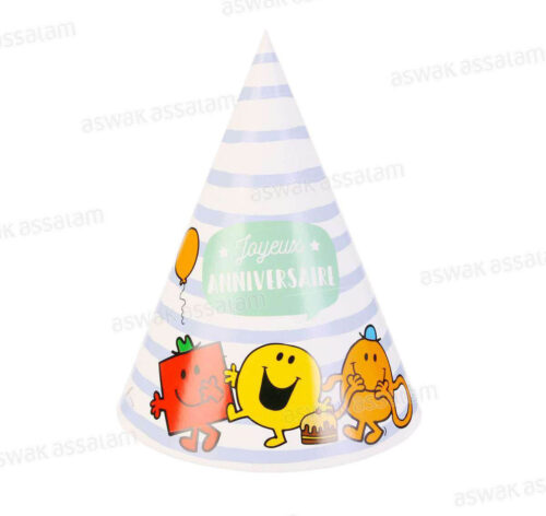 CHAPEAU ANNIVERSAIRE 6 UNITES POUR GARCON COLLECTION MONSIEUR MADAME