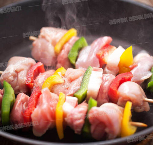 BROCHETTES DE POULET AUX 3 POIVRONS 1KG