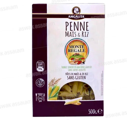 PENNE MAIS ET RIZ SANS GLUTEN 500G MONTE REGALE