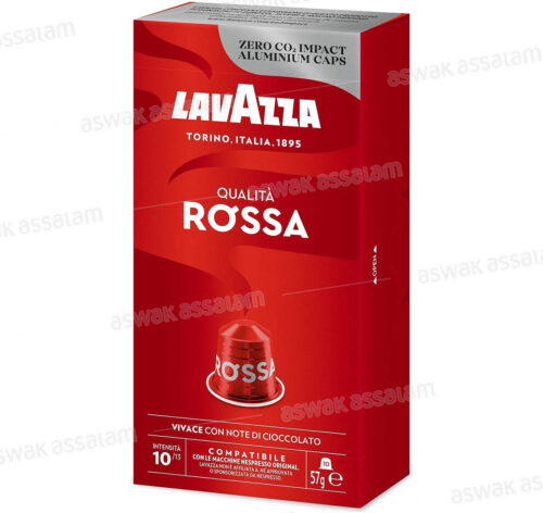 CAFE ESPRESSO QUALITA ROSSA INTENSITE 10 BOITE 10 CAPSULES LAVAZZA