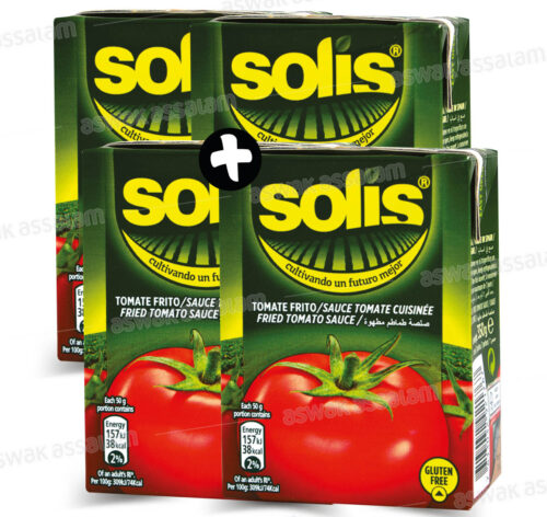 LOT DE 4 SAUCES TOMATES CUISINEES 350G SOLIS (3 ACHETES = 1 GRATUIT)