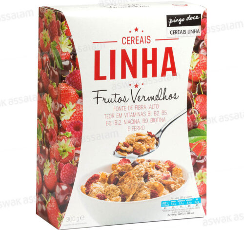 CEREALES AUX FRUITS ROUGES 300G LINHA PINGO DOCE